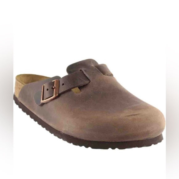NWT Men’s Birkenstock Boston Oiled Leather Clog in Habana (Medium Brown) - Picture 6 of 15